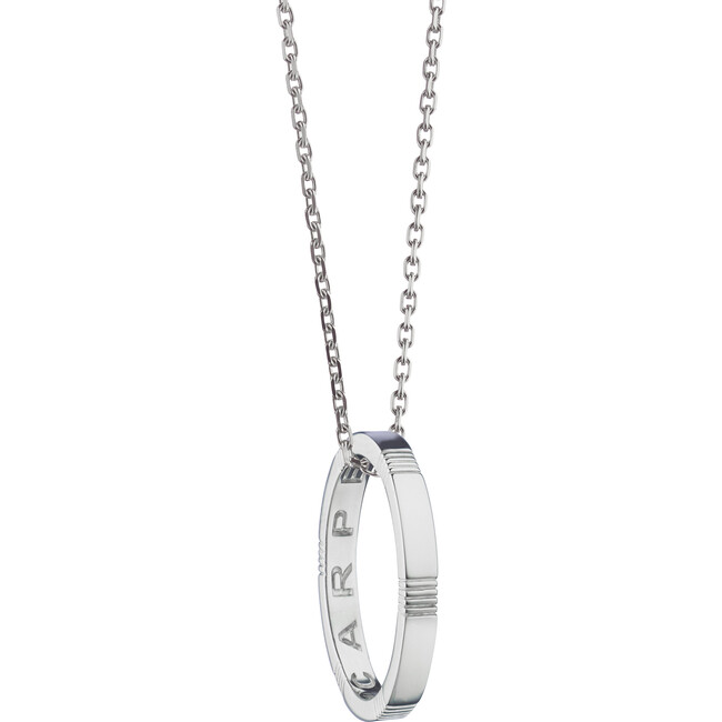 Sterling Silver "Carpe Diem" Poesy Ring Necklace - Necklaces - 1