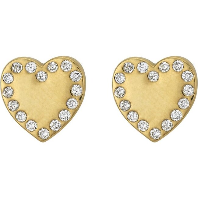 Diamond Heart Studs - Earrings - 1