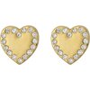 Diamond Heart Studs - Earrings - 1 - thumbnail