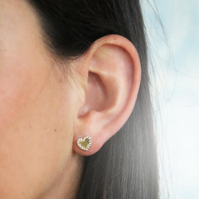 Diamond Heart Studs - Earrings - 2