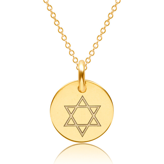 Gold Dainty Star of David Necklace