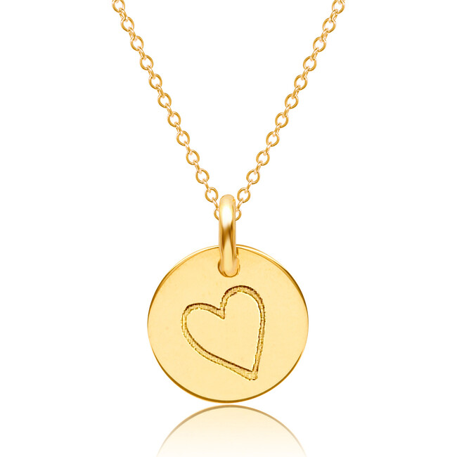 Gold Perfectly Imperfect Dainty Heart Necklace - Necklaces - 1