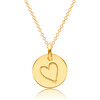 Gold Perfectly Imperfect Dainty Heart Necklace - Necklaces - 1 - thumbnail