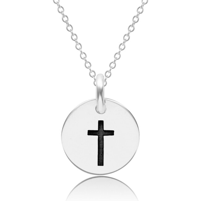 Sterling Silver Dainty Cross Necklace - Necklaces - 1