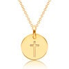 Gold Dainty Cross Necklace - Necklaces - 1 - thumbnail