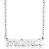 Sterling Silver Script Mama Nameplate Necklace - Necklaces - 1 - thumbnail