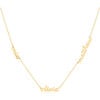 Gold Script Nameplate Necklace, 3 Names - Necklaces - 1 - thumbnail