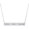 Engravable Sterling Silver Skinny Bar Necklace - Necklaces - 1 - thumbnail