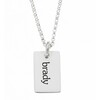 Engravable Sterling Silver Mini Dog Tag Necklace - Necklaces - 1 - thumbnail