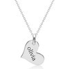 Engravable Sterling Silver Heart Necklace - Necklaces - 1 - thumbnail