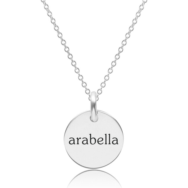 Engravable Sterling Silver Circle Necklace - Necklaces - 1