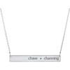 Engravable Sterling Silver Skinny Bar Necklace - Necklaces - 3