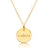 Engravable Gold Circle Necklace - Necklaces - 1 - thumbnail