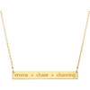 Engravable Gold Skinny Bar Necklace - Necklaces - 1 - thumbnail
