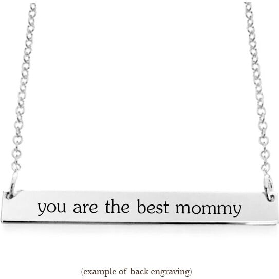 Engravable Sterling Silver Skinny Bar Necklace - Necklaces - 5