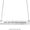 Engravable Sterling Silver Skinny Bar Necklace - Necklaces - 5 - thumbnail