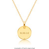 Engravable Gold Circle Necklace - Necklaces - 3 - thumbnail