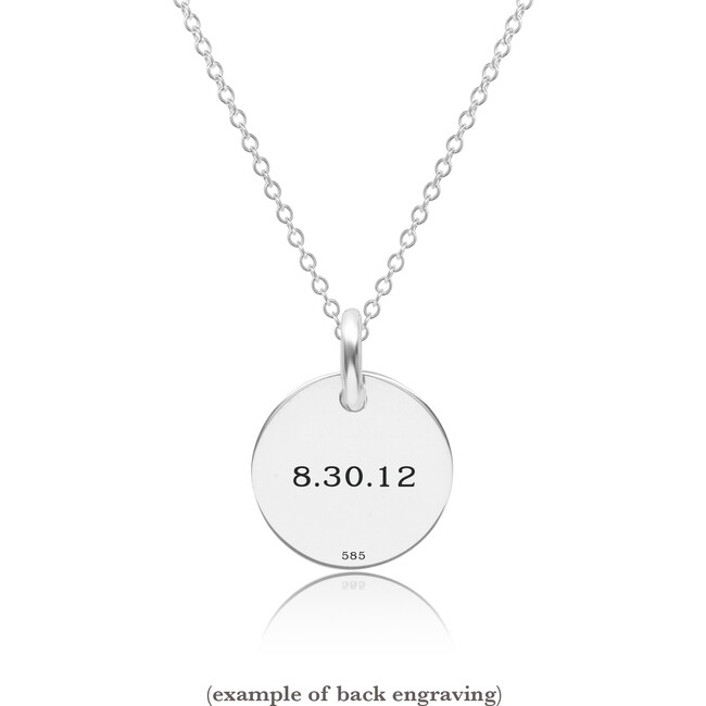 Engravable Sterling Silver Circle Necklace - Necklaces - 3