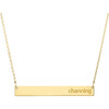 Engravable Gold Skinny Bar Necklace - Necklaces - 3 - thumbnail