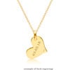 Engravable Gold Heart Necklace - Necklaces - 3