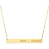 Engravable Gold Skinny Bar Necklace - Necklaces - 4