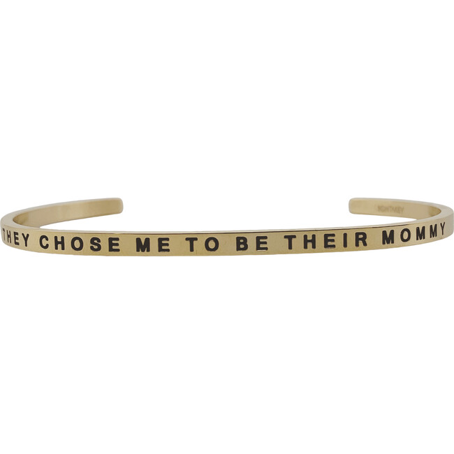 Women's "They Chose Me to Be Their Mommy" Bracelet, Gold