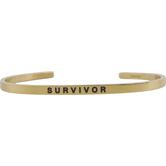 Women's Survivor Bracelet, Gold - Bracelets - 1 - zoom