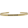 Women's Survivor Bracelet, Gold - Bracelets - 1 - thumbnail