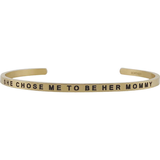 Women's "She Chose Me to Be Her Mommy" Bracelet, Gold