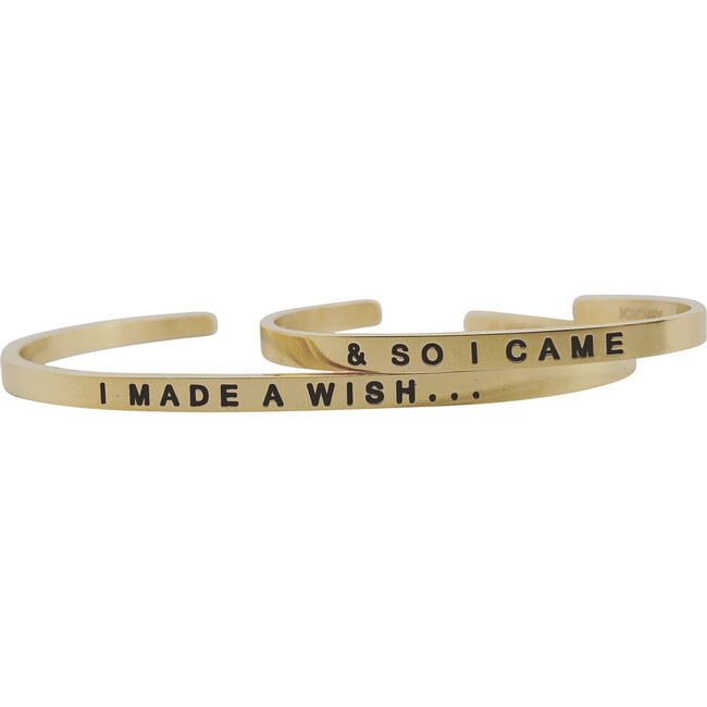 Mommy & Me Duo "I Made A Wish... & So I Came" Bracelet, Gold - Bracelets - 1
