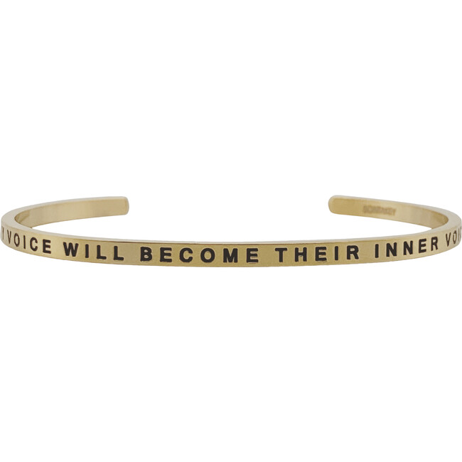 Women's "My Voice Will Become Their Inner Voice" Bracelet, Gold