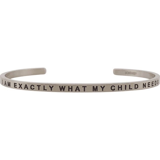 Women's "I Am Exactly What My Child Needs" Bracelet, Silver