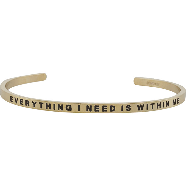 Women's "Everything I Need is Within Me " Bracelet, Gold - Bracelets - 1