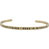 Women's "Everything I Need is Within Me " Bracelet, Gold - Bracelets - 1 - thumbnail