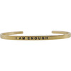 Women's "I Am Enough" Bracelet, Gold - Bracelets - 1 - thumbnail