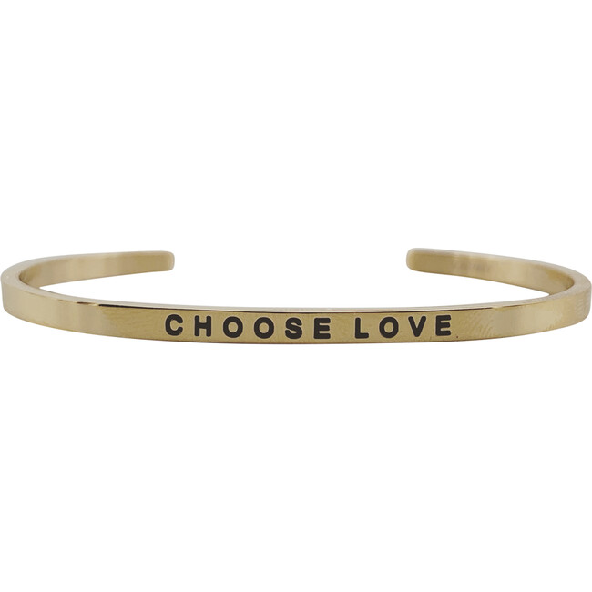 Women's "Choose Love" Bracelet, Gold - Bracelets - 1 - zoom