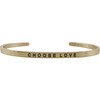 Women's "Choose Love" Bracelet, Gold - Bracelets - 1 - thumbnail