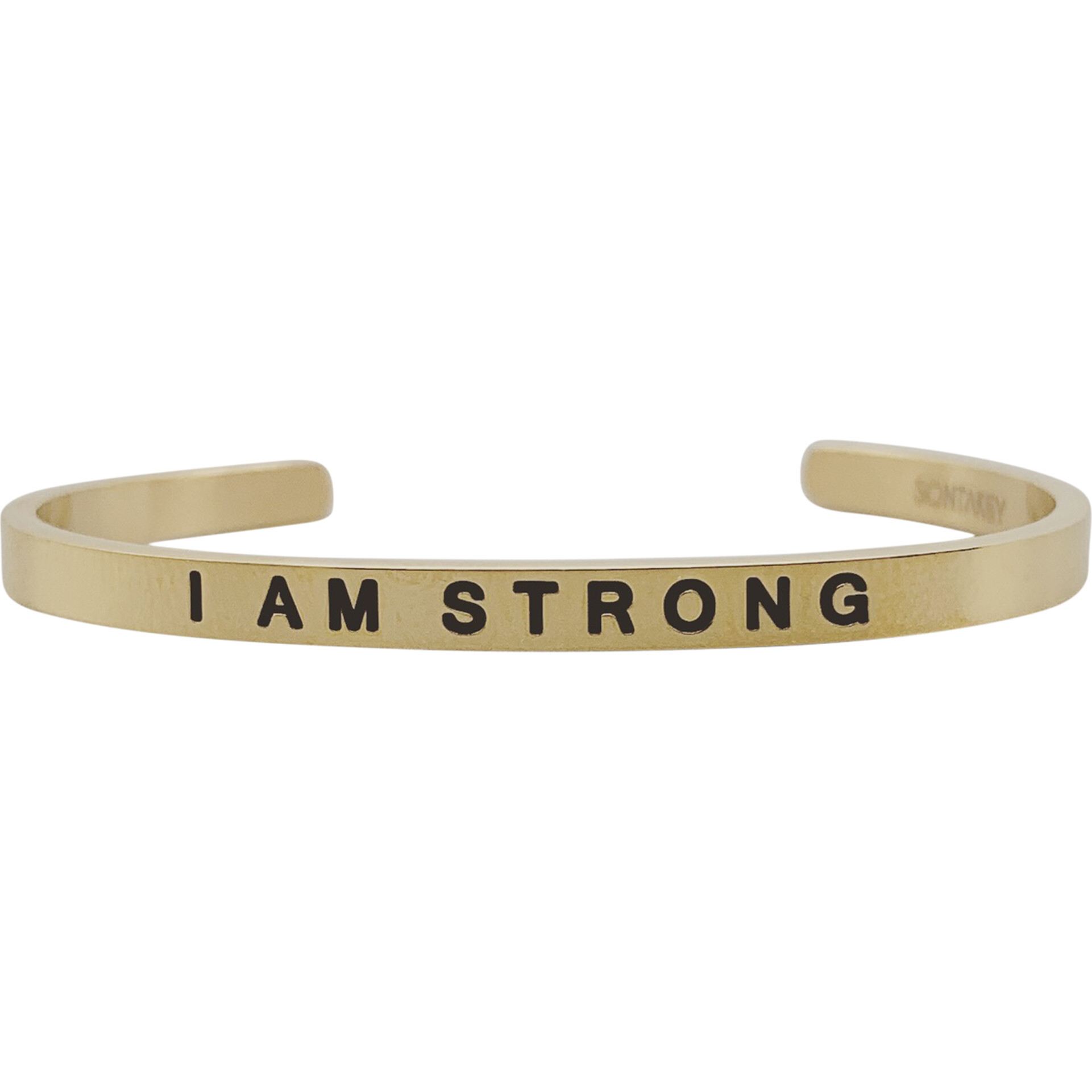Baby & Child "I Am Strong" Bracelet, Gold - Bracelets - 1