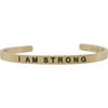 Baby & Child "I Am Strong" Bracelet, Gold - Bracelets - 1 - thumbnail