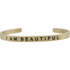 Baby & Child "I Am Beautiful" Bracelet, Gold - Bracelets - 1 - thumbnail
