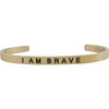 Baby & Child "I Am Brave" Bracelet, Gold - Bracelets - 1 - thumbnail