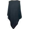 Women's Classic Weight Poncho, Black - Sweaters - 1 - thumbnail