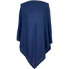 Women's Lightweight Poncho, Navy - Sweaters - 1 - thumbnail