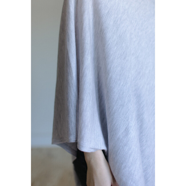 Women's Lightweight Poncho, Gray Lady - Sweaters - 3