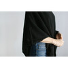 Women's Classic Weight Poncho, Black - Sweaters - 4 - thumbnail