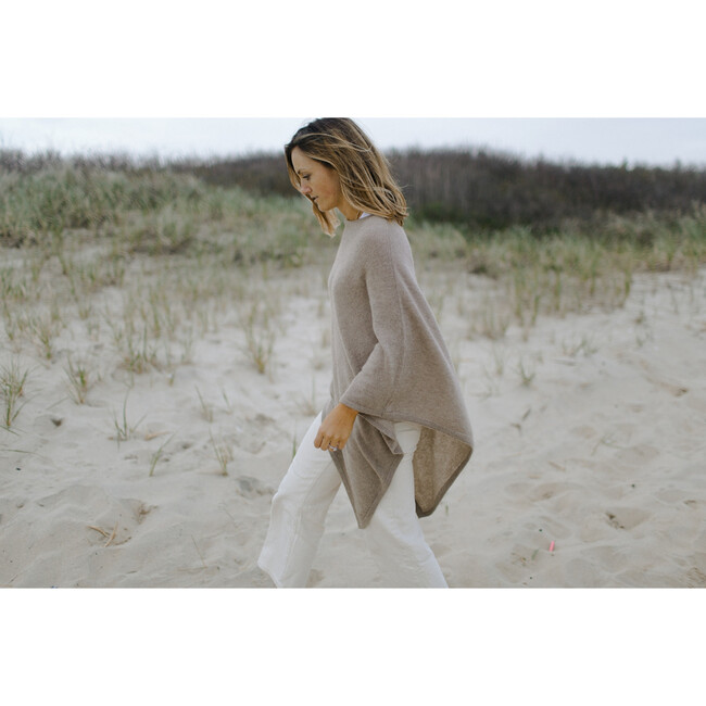Women's Classic Weight Poncho, Buckwheat - Sweaters - 5