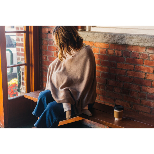 Women's Classic Weight Poncho, Buckwheat - Sweaters - 7