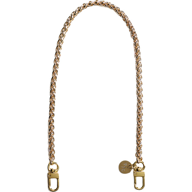 Nikki Mini Face Mask Chain Strap, Gold - Face Masks - 1