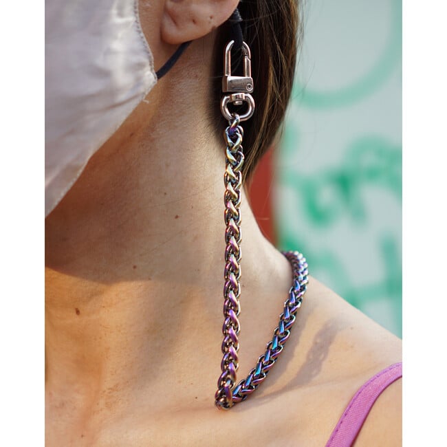 Nikki Mini Face Mask Chain Strap, Mermaid