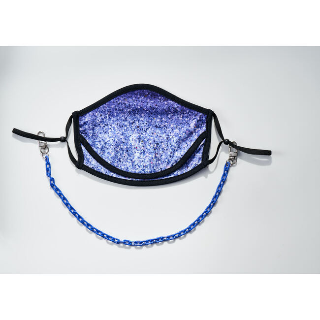 Dylan Kids & Adult Face Mask Chain Strap, Royal Blue - Face Masks - 3